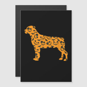 Invitation Magnétique rottweiler citrouille chauve-souris forme drôle ép