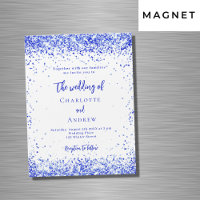Royal bleu blanc confetti luxe mariage