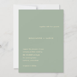 Invitation Magnétique Sage Green Simple Modern Wedding