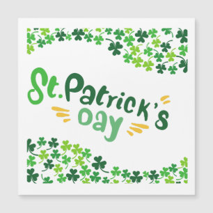 Invitation Magnétique Saint Patrick's Day, Shamrock, Irlandais