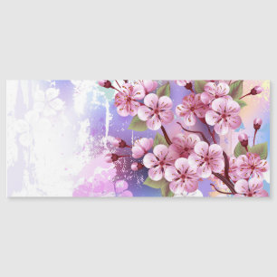 Invitation Magnétique Sakura rose sur la peinture Arrière - plan