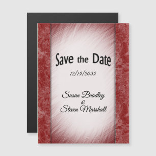 Invitation Magnétique Sauvegarder la Date Colonnes de Marbre Rouge