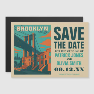Invitation Magnétique Save the date Brooklyn, NY
