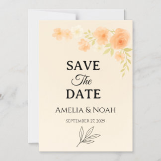 Invitation Magnétique Save The Date Card | Elegant Minimalist Design |