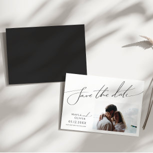 Invitation Magnétique Script Minimal Whimsical Horizontal Enregistrer La