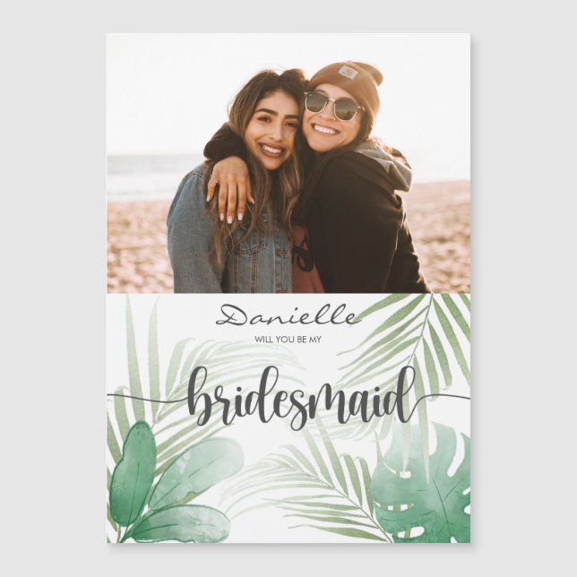 Invitation Magnétique Serez-Vous Ma Proposition De Mariage De Bridesmaid (Devant)