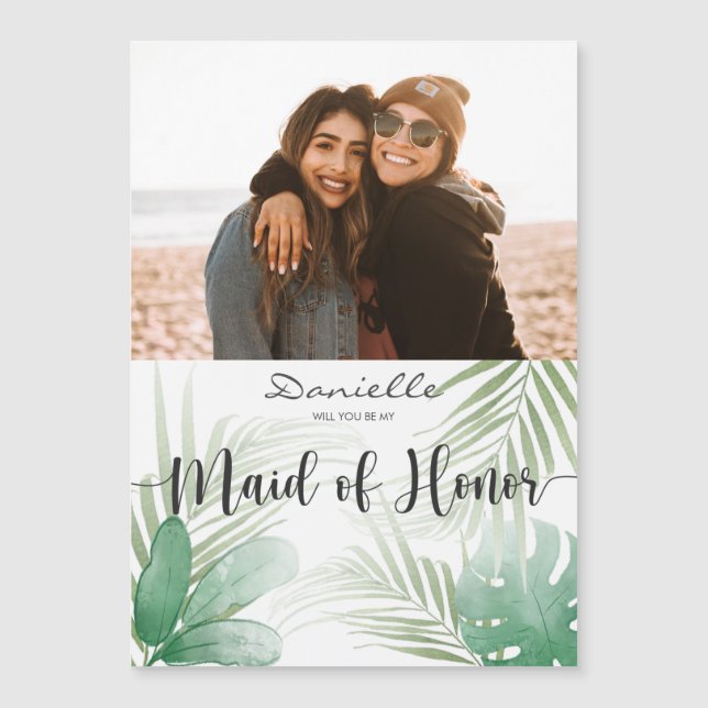 Invitation Magnétique Serez-vous ma servante d'honneur Mariage Propositi (Devant)