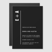 Simple moderne Gras minimaliste Initiale Mariage
