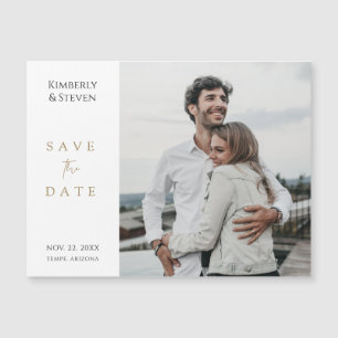 Invitation Magnétique Simple moderne personnalisé Enregistrer la date Ma