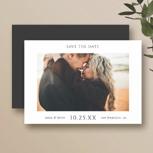 Invitation Magnétique Simply Stylish Photo Save the Date Mariage