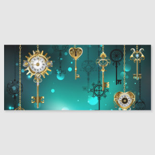 Invitation Magnétique Skeleton Keys on Green Background