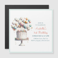 Surréaliste, Ballons mignons et gâteau d'anniversa
