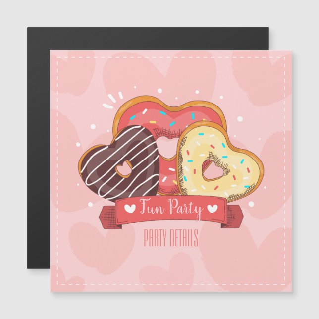 Invitation Magnétique Sweets N'Importe Quel Événement (Devant / Derrière)