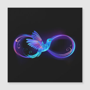 Invitation Magnétique Symbole de Neon Infinity par Glowing Hummingbird
