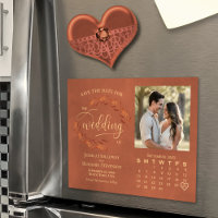 Terracotta Feuilles Photo & Calendrier Enregistrer