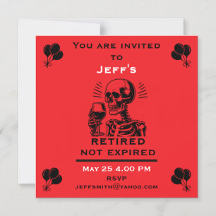 Invitation Magnétique Travail Fête de retraite
