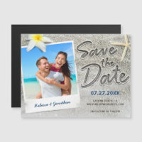 Tropical Beach Wedding Retro Photo Enregistrer la 