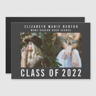 Invitation Magnétique Type graduation multi photo moderne magnétique noi