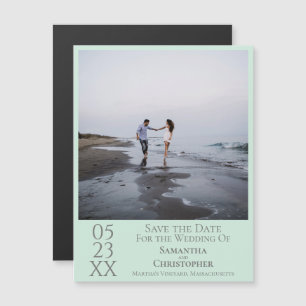 Invitation Magnétique Un mariage simple et moderne sauvez la date Monnai