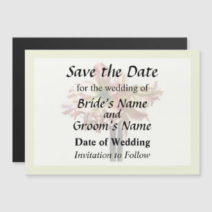 Invitation Magnétique Une belle Amaryllis rose et blanc Enregistrer la d