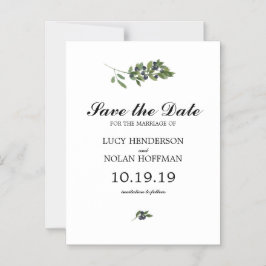 Invitation Magnétique Verger d'olive aquarelle | Enregistrer la date