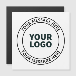 Invitation Magnétique Votre logo téléchargé + texte circulaire modifiabl
