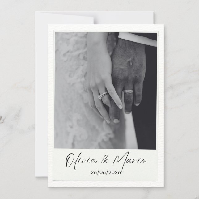 Invitation Magnétique wedding card (Recto)