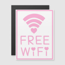 "WIFI GRATUIT" en rose