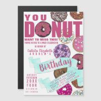 Yummy Rose Turquoise Donuts Aquarelle Anniversaire