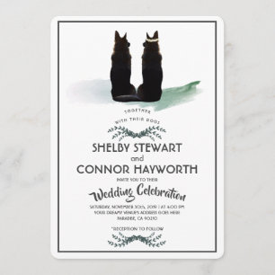 Invitation Magnifique berger allemand Mariage Silhouette