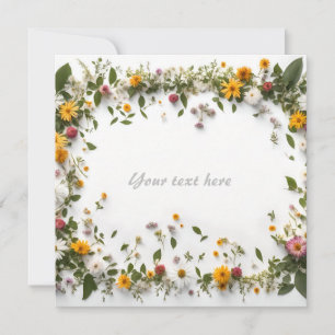 Invitation Magnifique cadre fleuri