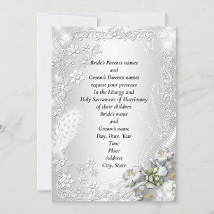 Invitation Magnifique carton d'invitation de mariage semi-bri