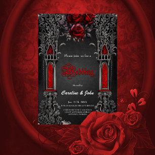 Invitation Magnifique design mariage gothique foncé.