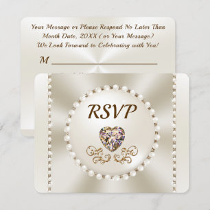 Invitation Magnifique, Mariage RSVP Menu Choice Modèle