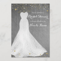 Magnifique robe sur cintre doré douche de mariée
