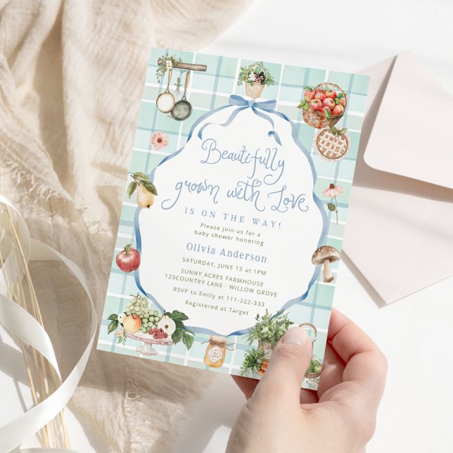 Invitation Magnifiquement Cultivé Avec Amour Baby shower Garç (Créateur téléchargé)