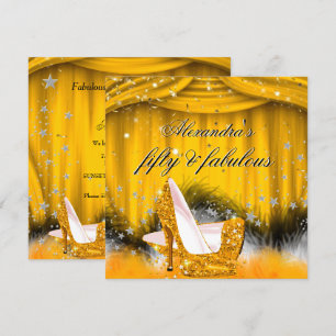 Invitation Magnifiques chaussures à talons hauts orange doré 
