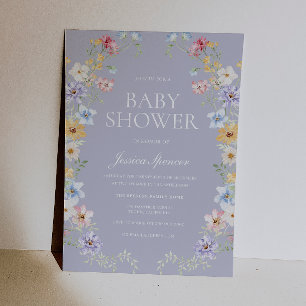 Invitation Magnifiques Fleurs Sauvages Pastel Fête Moderne po