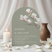 Magnolia d'art fin en vert sauge pour mariage déco