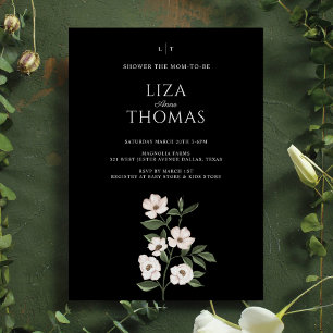 Invitation Magnolia Fleurs et Feuilles Aquarelle Ivoire Blanc