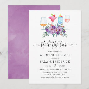 Invitation Magnolia violet Rose Stock du Bar
