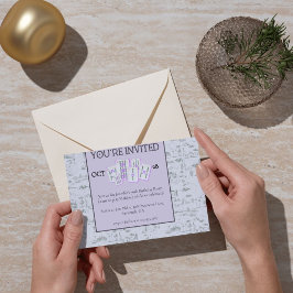 Invitation Mahjong avec des carreaux et des tuiles