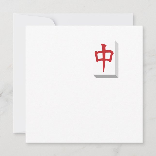 Invitation Mahjong Tile Based Chinese Game Gameplay Gamble Ch (Devant)