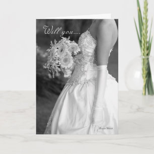 Invitation Maid of Honor, tu seras ma Maid of Honor noir