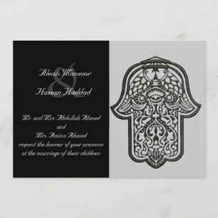 Invitation Main de henné de Hamsa (Mariage)