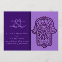 Main de henné de Hamsa (violet) (Mariage)