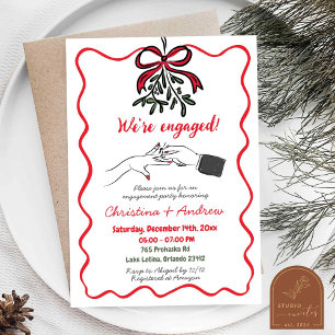 Invitation Main de Noël tirée Bow rouge Nous sommes engagés à