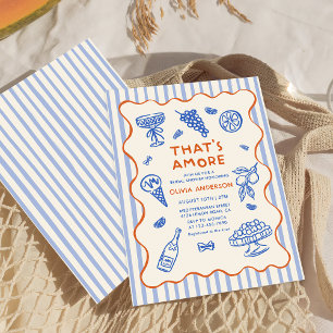 Invitation Main Drawn Italian That's Amore Fête des mariées