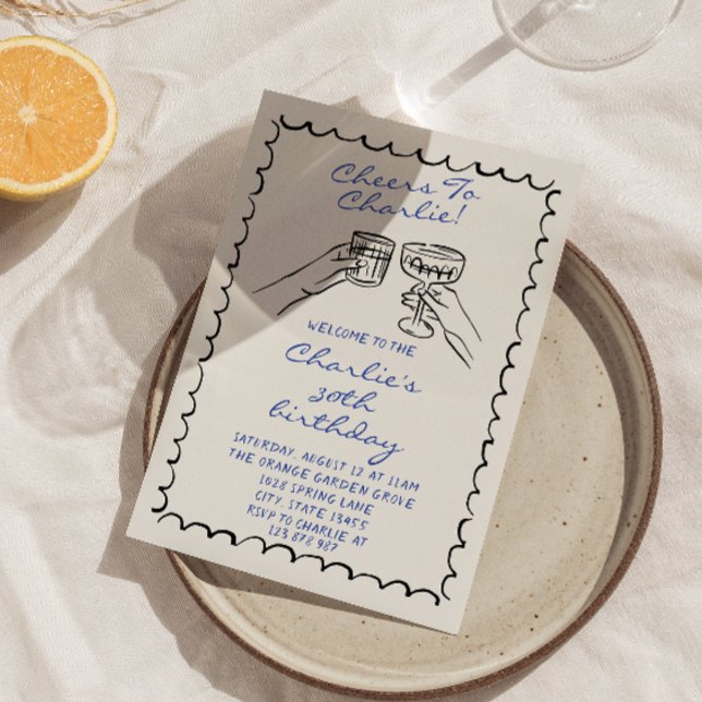 Invitation Main Homme Écrite Pour Lui Fête Anniversaire (Créateur téléchargé)