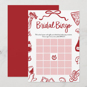 Invitation Main Italienne Tirée Plus Fête des mariées Bingo J